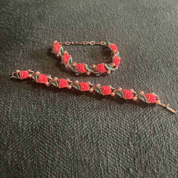 Enamel Rose Bracelet with Gold Accents - Picture 9 of 9